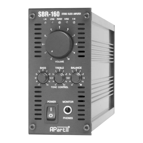 APART SBR-160 Owner's Manual