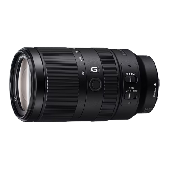 Sony SEL70350G Operating Instructions Manual