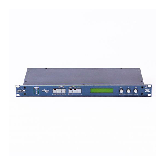 XTA dp200 Operator's Manual
