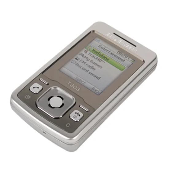 Sony Ericsson T303 Working Instruction, Mechanical