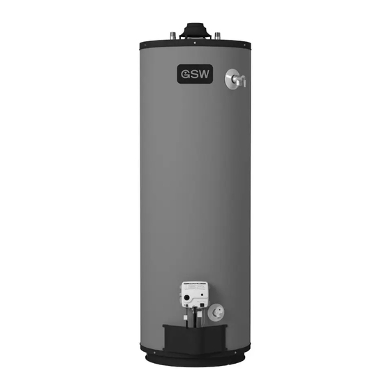 GSW Gas Fired Water Heater Installation And Operating Instructions Manual