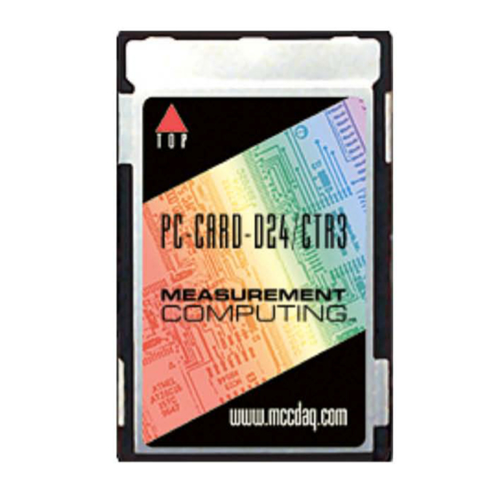 Measurement Computing PC-CARD-D24/CTR3 Manuals