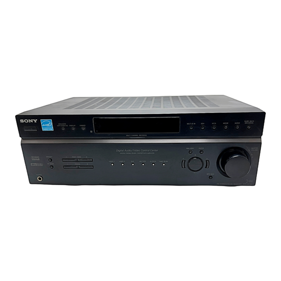Sony STR-DE597 Easy Setup Manual