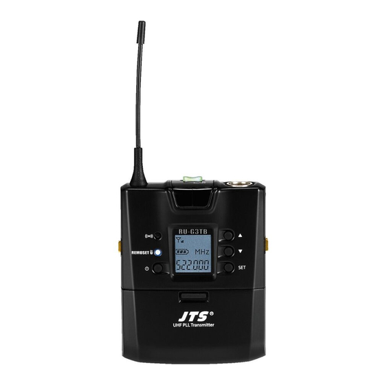 Monacor JTS RU-G3TB/5 Pocket transmitter Manuals