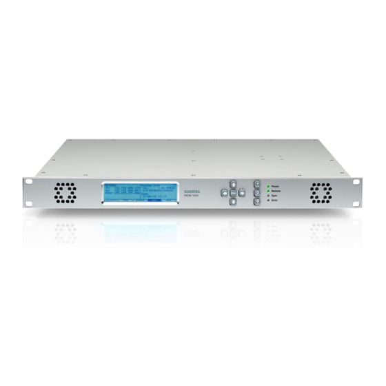 Gsertel RCS 100 User Manual