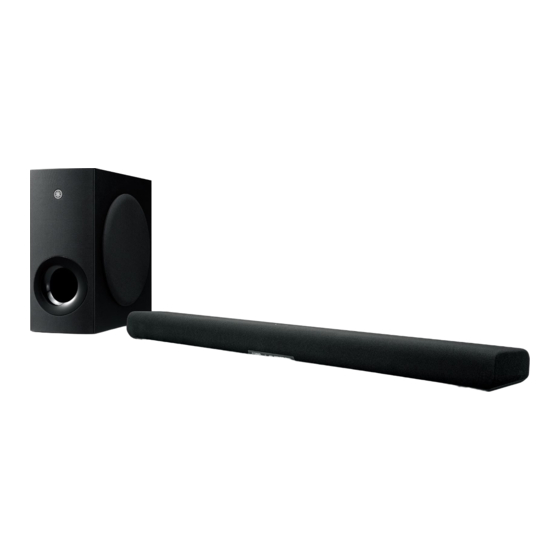 User Manuals: Yamaha SR-B40A Sound Bar Subwoofer