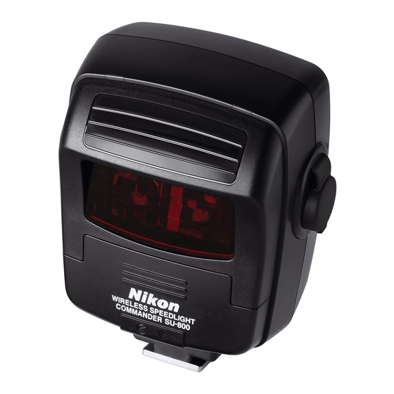 Nikon SU 800 - Wireless Speedlight Commander TTL Flash Controller Manuals