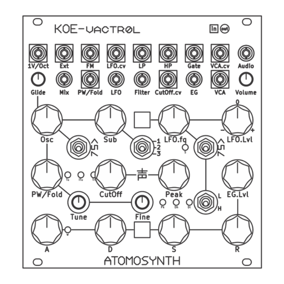 AtomoSynth KOE 7 Vactrol User Manual