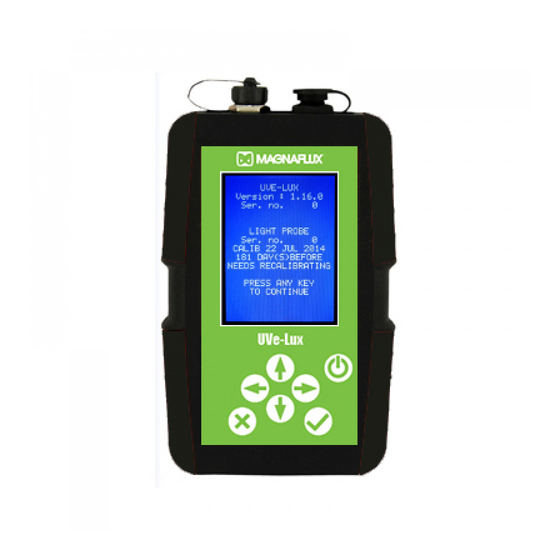 Magnaflux UVe-Lux Meter Operating Manual