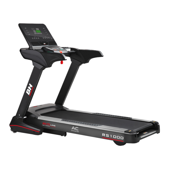 BH FITNESS RS1000 Multimedia Instructions For Assembly And Use