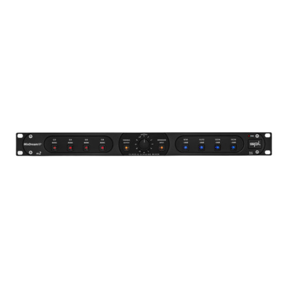SPL MixDream XP Mk2 Manual