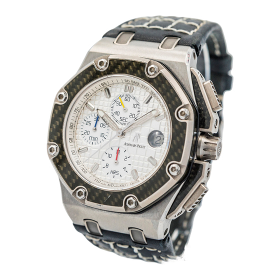 Audemars Piguet ROYAL OAK OFFSHORE JUAN PABLO MONTOYA Instructions For Use Manual
