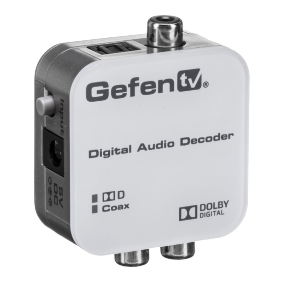 Gefen GTV-DD-2-AA Manuals