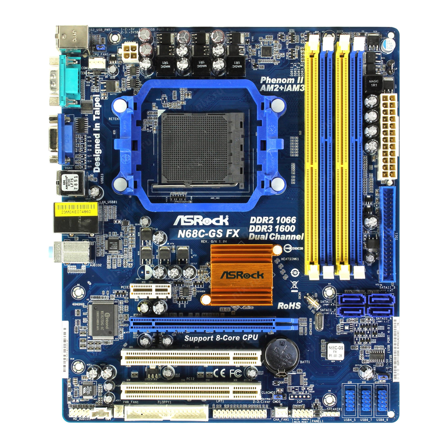 ASROCK N68C-S FX Manual