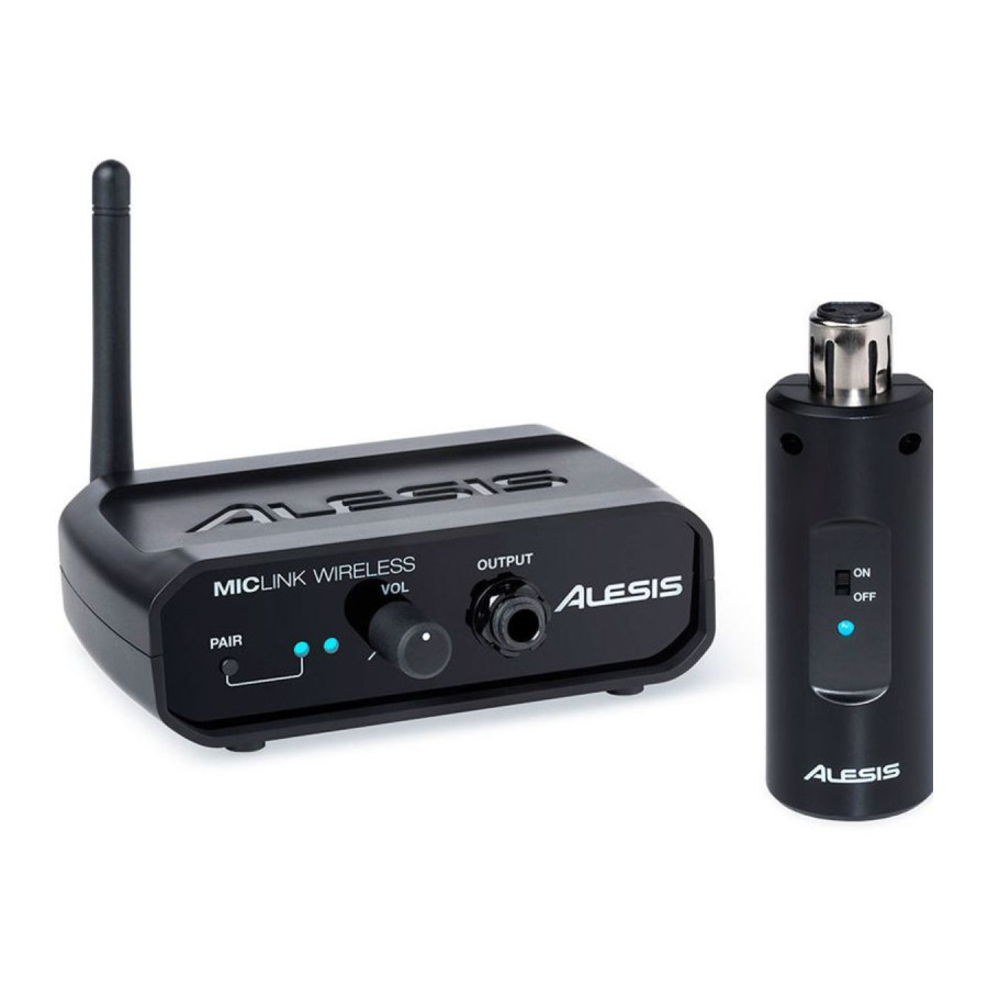 Alesis MicLink Wireless - Systems Manual