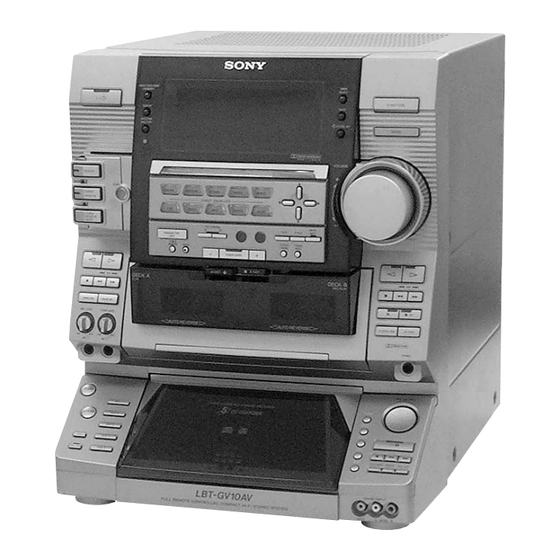 Sony HCD-GV10AV Service Manual