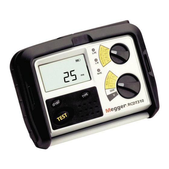 Megger RCDT300 Series User Manual