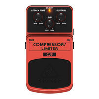 Behringer COMPRESSOR/LIMITER CL9 User Manual