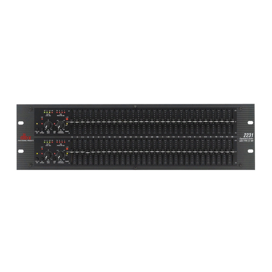 Harman dbx 20 Series Operation Manual