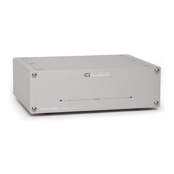 CIAudio PEQ-1 MKII Quick Start Manual