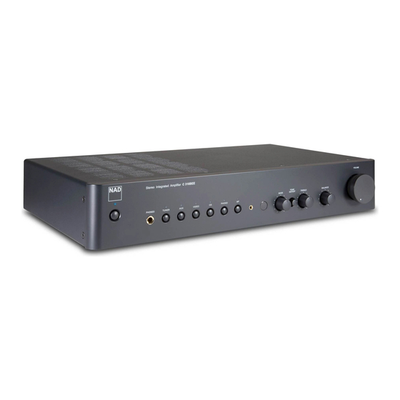 NAD C 316BEE Quick Start Manual
