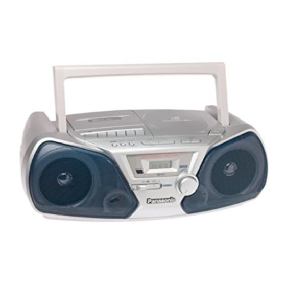 Panasonic RXD10 - RADIO CASSETTE W/CD Manuals
