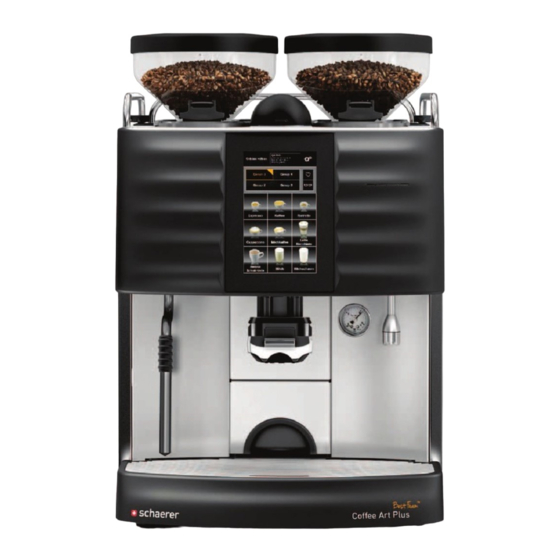 Schaerer Coffee Art Plus Best Foam Operating Instructions Manual