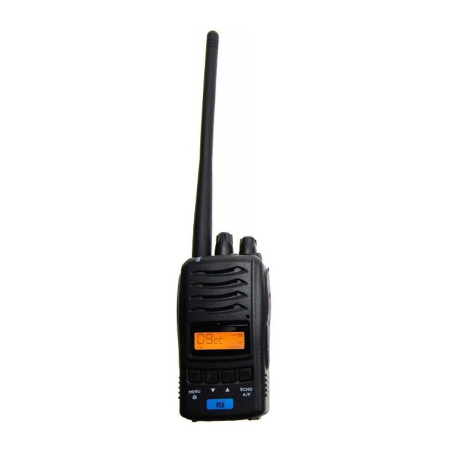 TTI TCB-H100 - 4W Compact Handheld CB Transceiver Manual