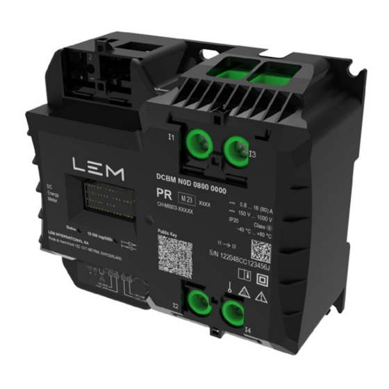 LEM DCBM 100 Series Installation Manual