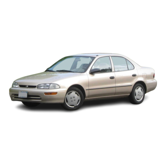 Geo PRIZM 1996 Manual