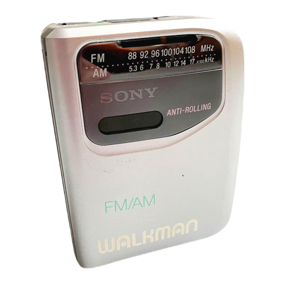 Sony WM-FX141 Service Manual