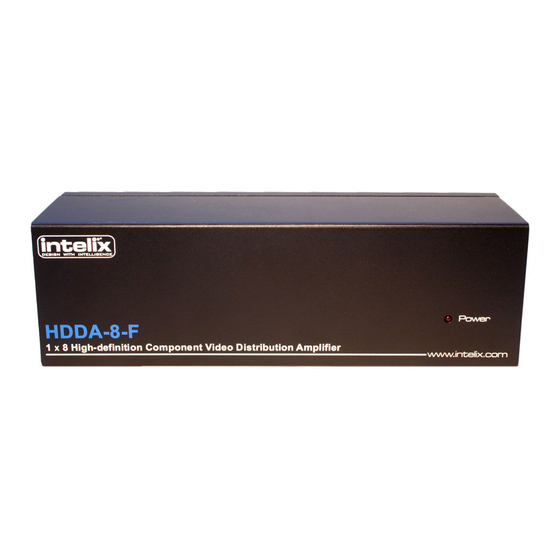Intelix HDDA-8-F Installation Manual