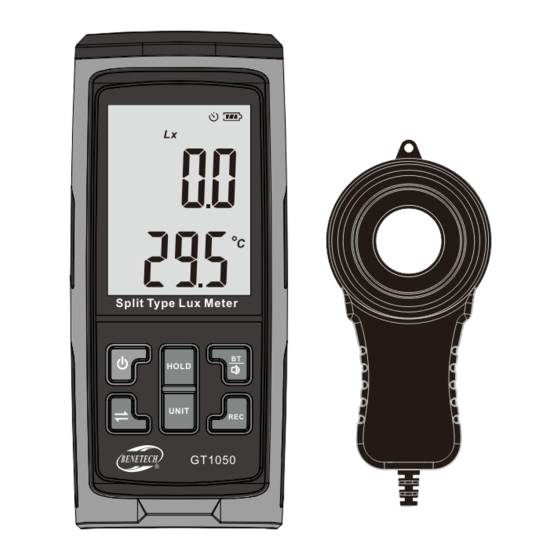 Benetech GM1050 Split Illuminance Meter Manuals