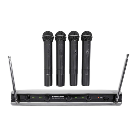 Samson Stage v466 Vocal Wireless System Manuals