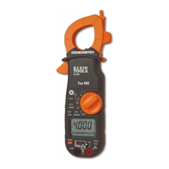 Klein Tools cl2100 Instruction Manual