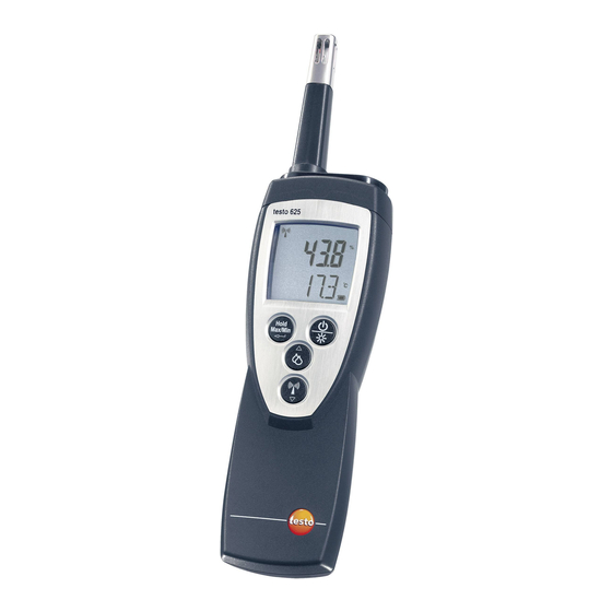 TESTO 625 Instruction Manual