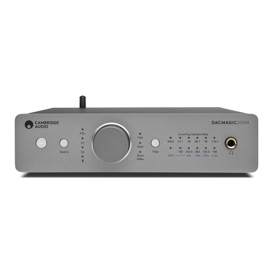 Cambridge Audio DACMAGIC 200M Quick Start