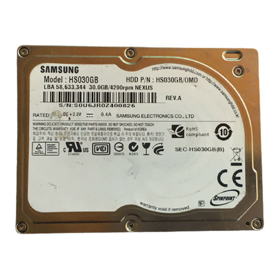 Samsung HS030GB User Manual