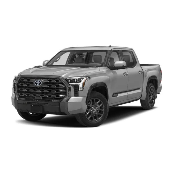 Toyota Tundra 2022 Owner's Manual