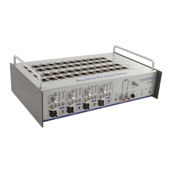 AudioPressBox APB-448 SB Owner's Manual