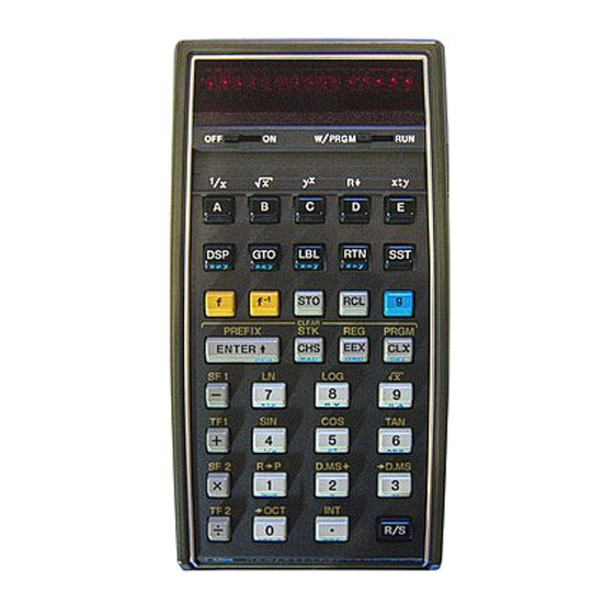 HP -65 Quick Reference Manual