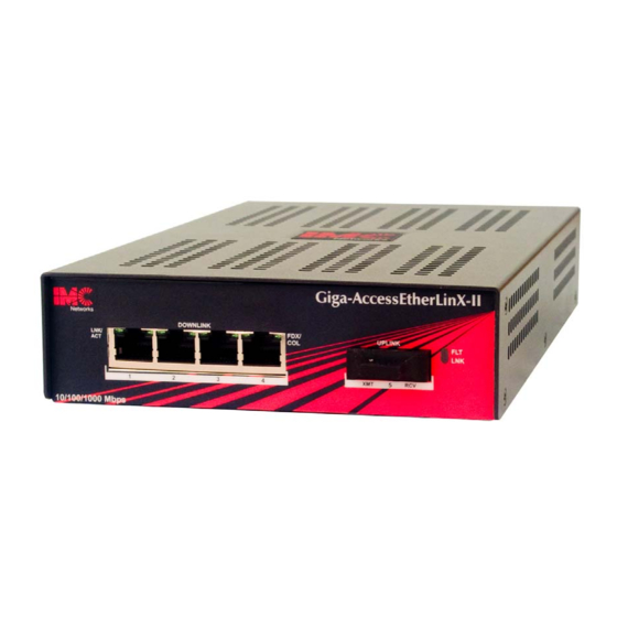 IMC Networks Giga-AcessEtherLinx-II Operation Manual