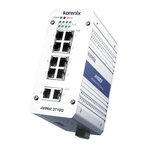 Korenix JetNet 3810G Series Switch Manuals