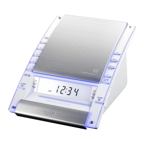 Sony DREAM MACHINE ICF-CD7000 Operating Instructions