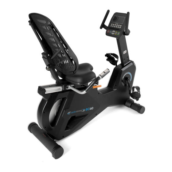 CARDIOSTRONG Ergometer BC60 Assembly And Operating Instructions Manual