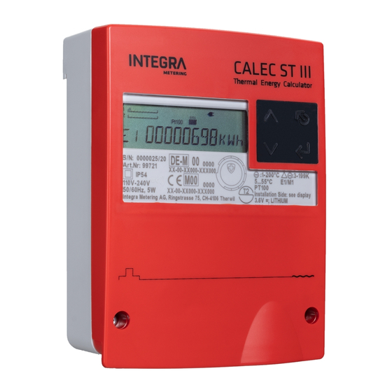 Integra CALEC ST III Standard Installation Manual