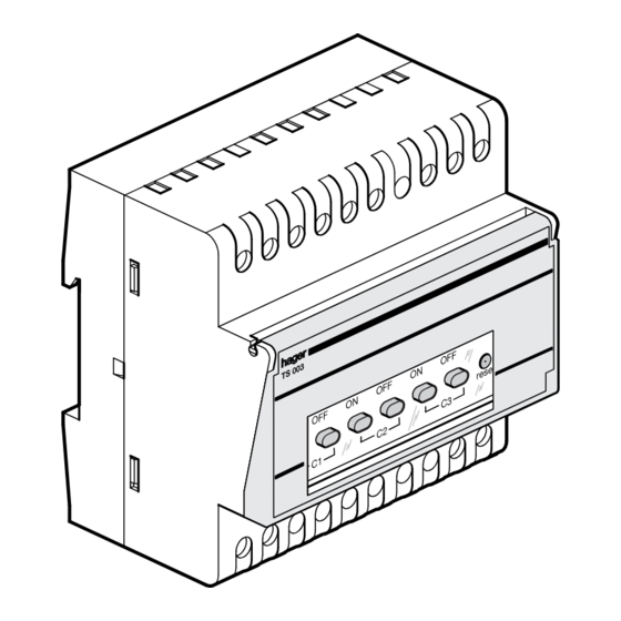 hager TS 003 User Instructions