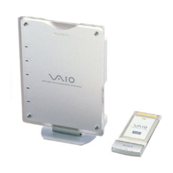 Sony PCWA-C500 - Wireless Lan Pc Card Quick Start Manual