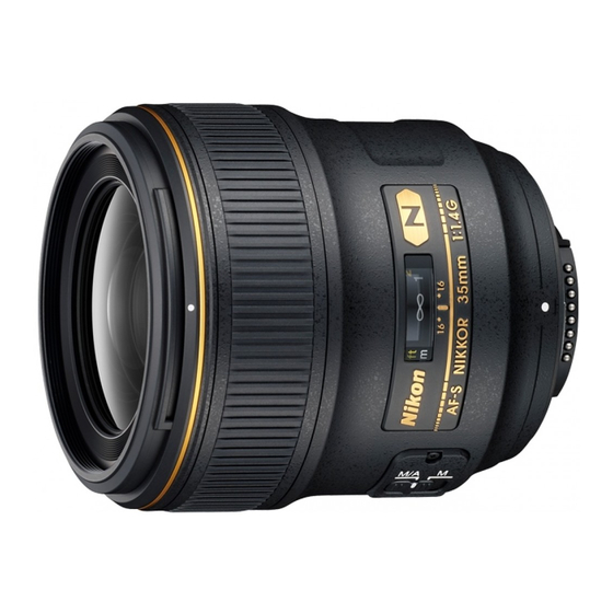 Nikon AF-S NIKKOR 35mm f/1.4G User Manual