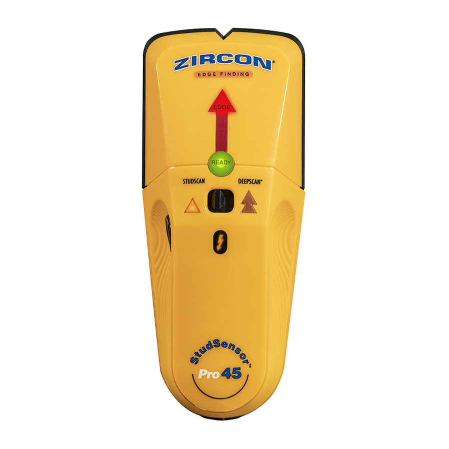 Zircon StudSensor Pro45 Instructions